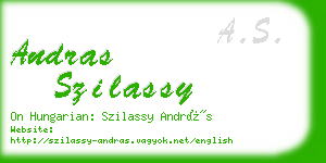 andras szilassy business card